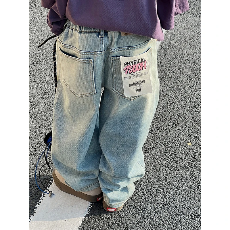 【现货】阿卷2024春秋儿童潮流水洗复古牛仔百搭日常裤子MPG4003