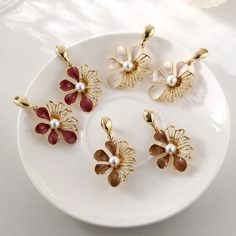 钛钢耳饰 时尚简约复古耳环气质百搭清新花瓣耳饰 朱莉娅 RH605