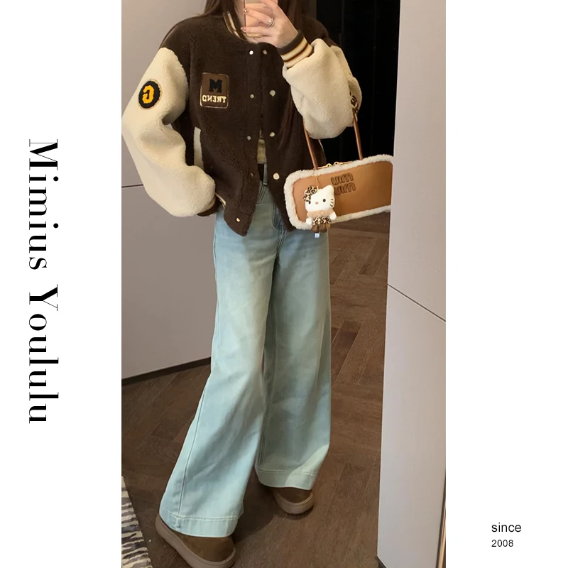 【mimius】喵喵 拼色胸章棒球服外套 F10216