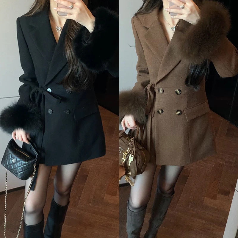 【mimius】喵喵 留洋千金～都市时髦精收腰呢大衣 汉服 F11297