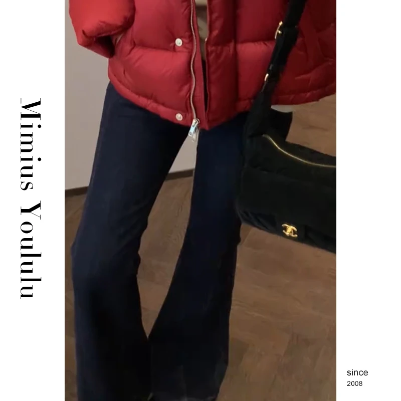 【mimius】&七七 高弹修身复古水洗微喇牛仔裤/含腰带汉服WF12070