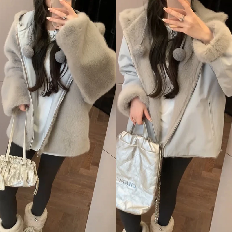 【mimius】&七七 双面双穿连帽保暖冬季外套 汉服 F12106