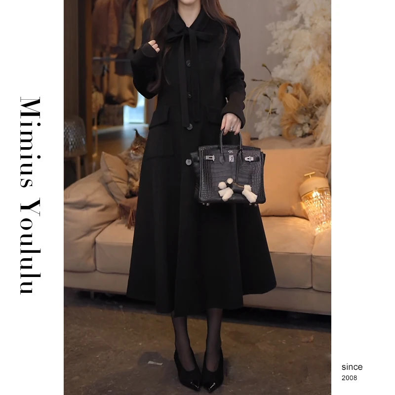 【mimius】游鹿鹿 复古名媛呢大衣 F11025