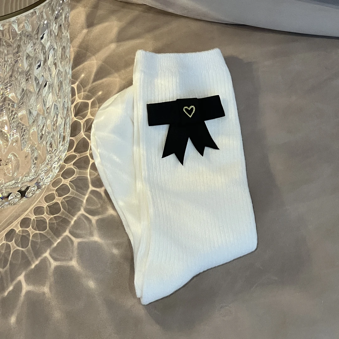 【mimius】七七 蝴蝶结袜子（2双） WF09311