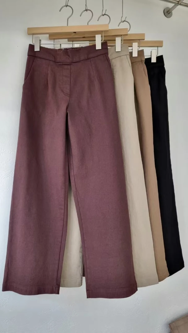 韩国秋季新款棉质百搭舒适直筒裤