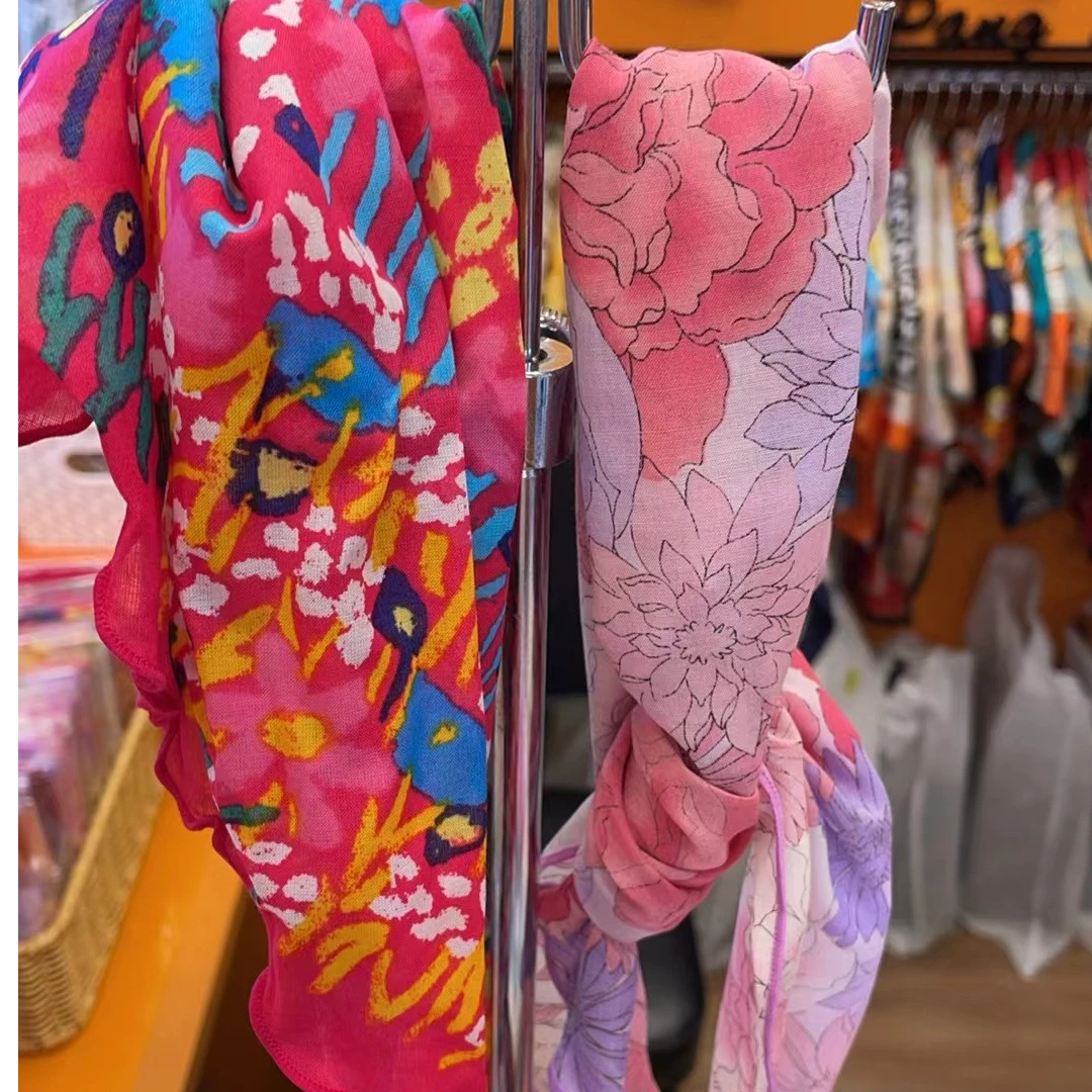 韩国新款百花丝巾