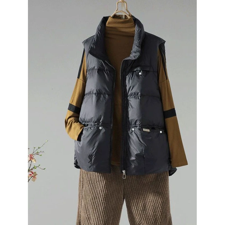 爆款胖大码200斤羽绒服服女马甲新款宽松百搭保暖秋冬棉衣马同