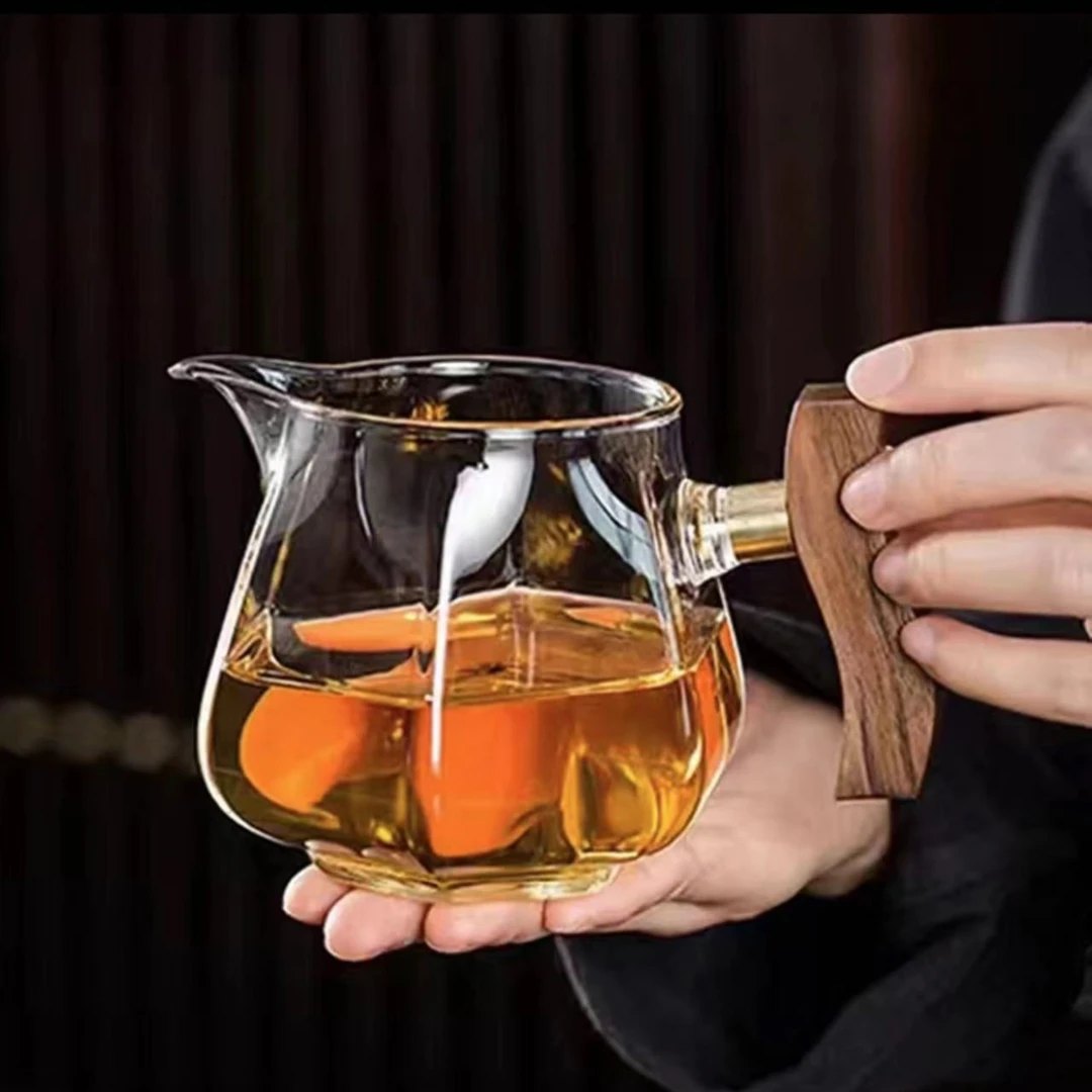 耐热玻璃六角公道杯加厚高硼硅茶道杯茶海玻璃茶具分茶器茶具器具