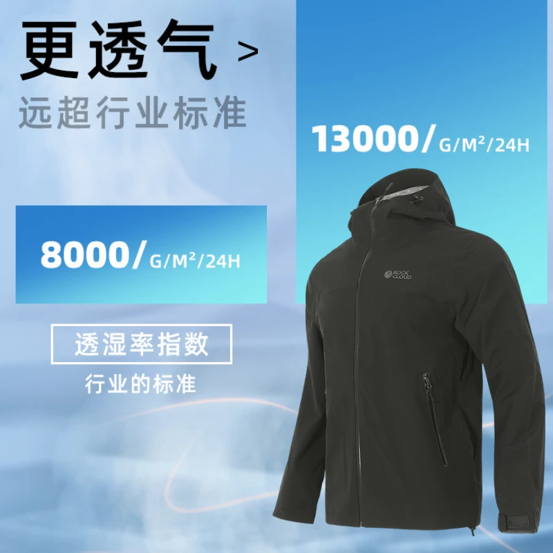 【特卖链接】【专业冲锋衣】户外男士防水防风登山保暖三层冲锋衣