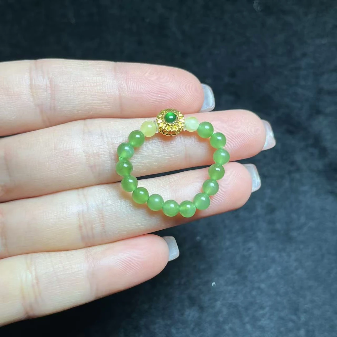 【善玉堂】和田玉DIY圆珠戒圈30-Y15271【尺寸4mm】多样性发一