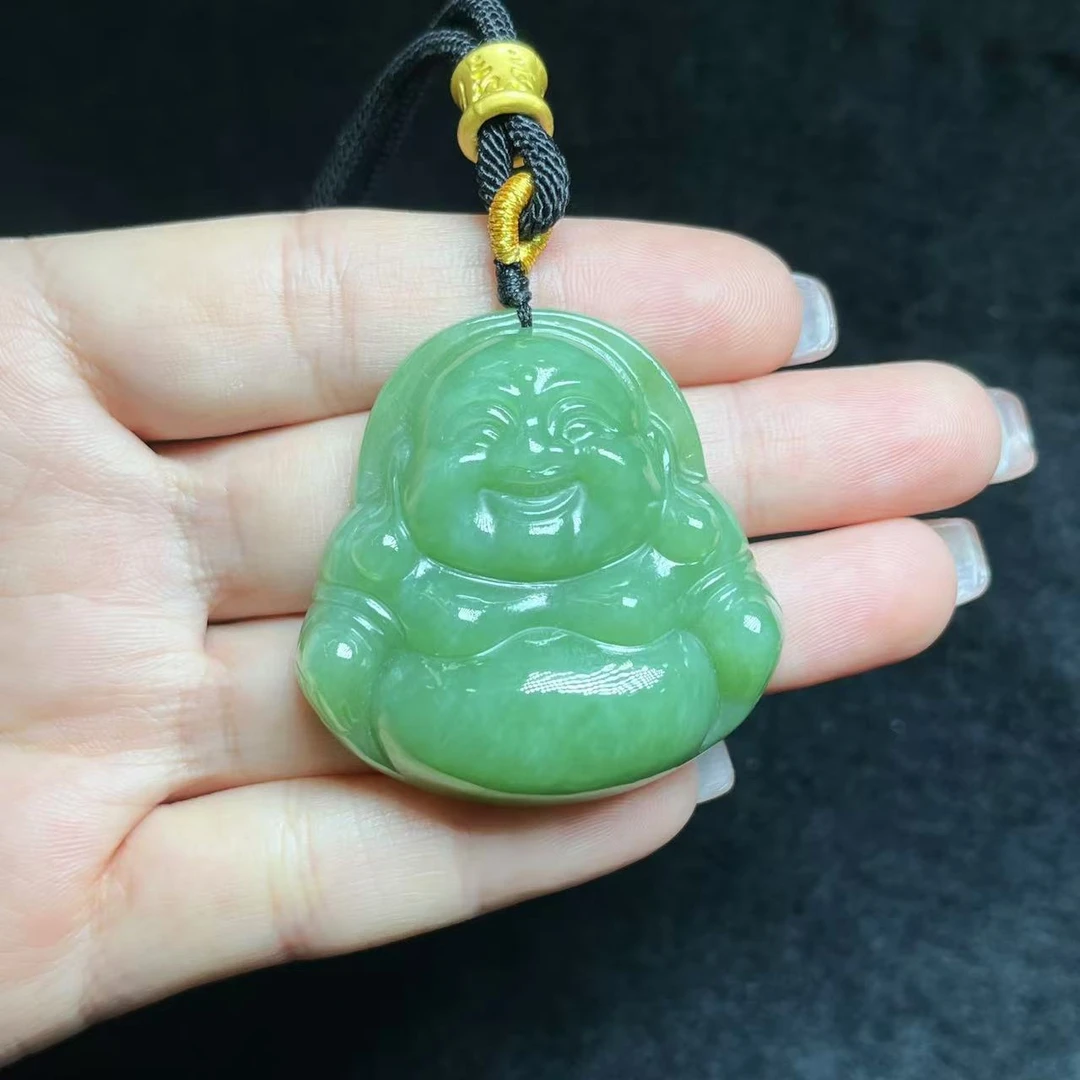 【善玉堂】和田玉佛公吊坠-Y15461【约39mm+】带绳 多样性发一