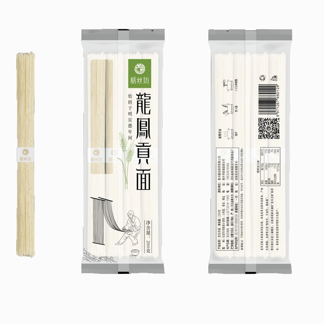 SHAN SI FANG/膳丝坊衡水特产故城龙凤贡面 透明袋普装纯手工面条