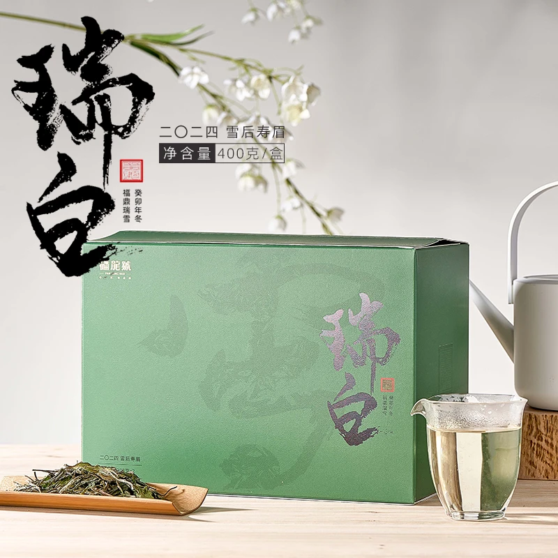 磻龙号【瑞白·雪后】寿眉400g盒装散茶2024年白茶茶叶