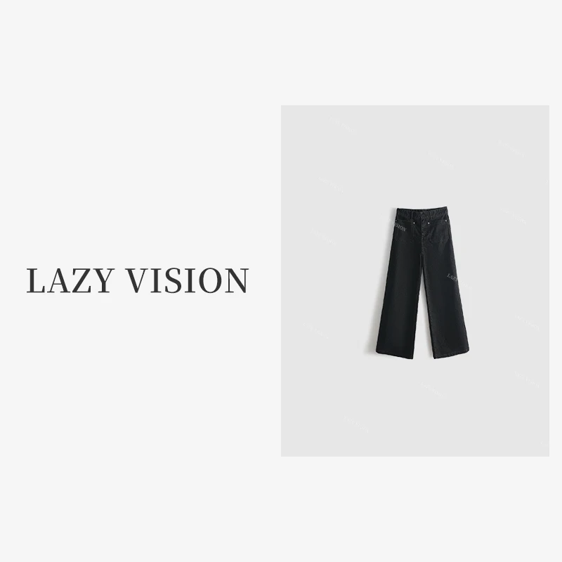 LAZYVISION/【植鞣裤】土耳其进口口袋直筒显瘦女士牛仔裤ZMD-20872