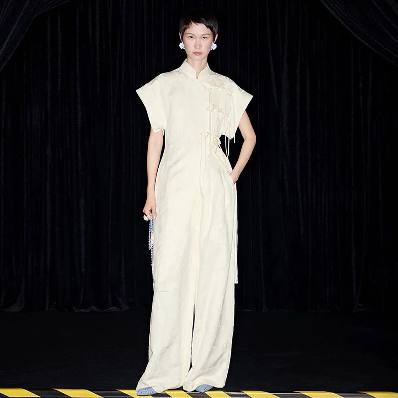 M essential 马 凯玉雕提花工坊手编盘扣旗袍上衣裤子