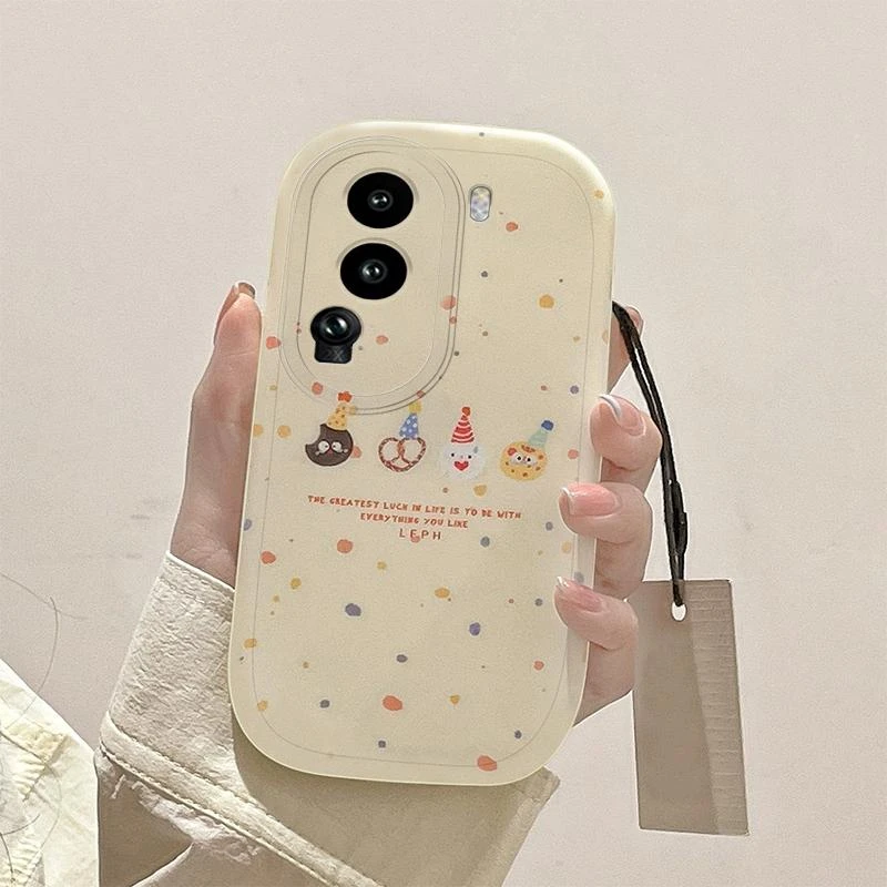 opporeno11pro泼墨饼干手机壳新款保护套防摔软硅胶女款卡通全包