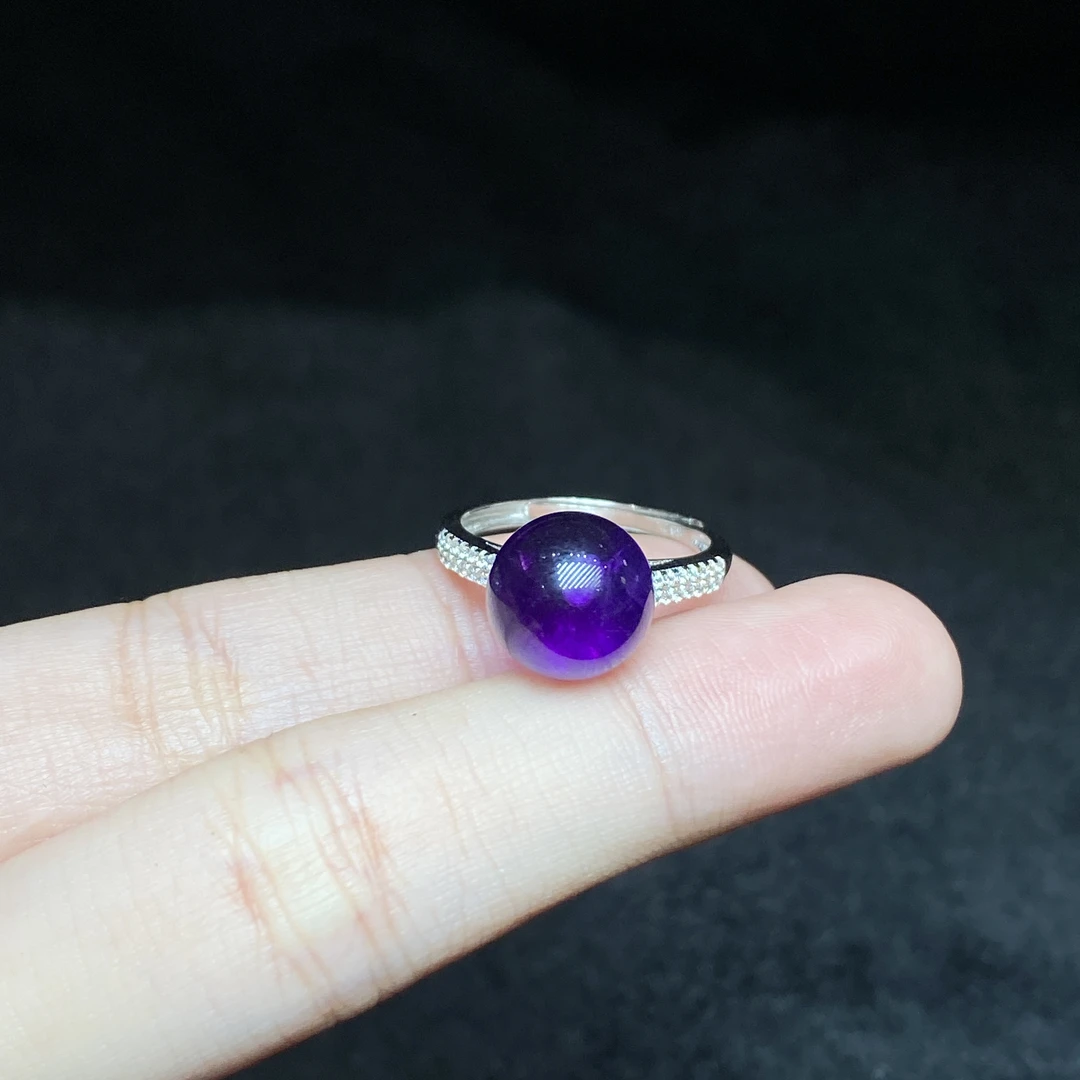 【小北好物】S925银紫水晶戒指16-16QL15X307【多样性发一件】约10mm