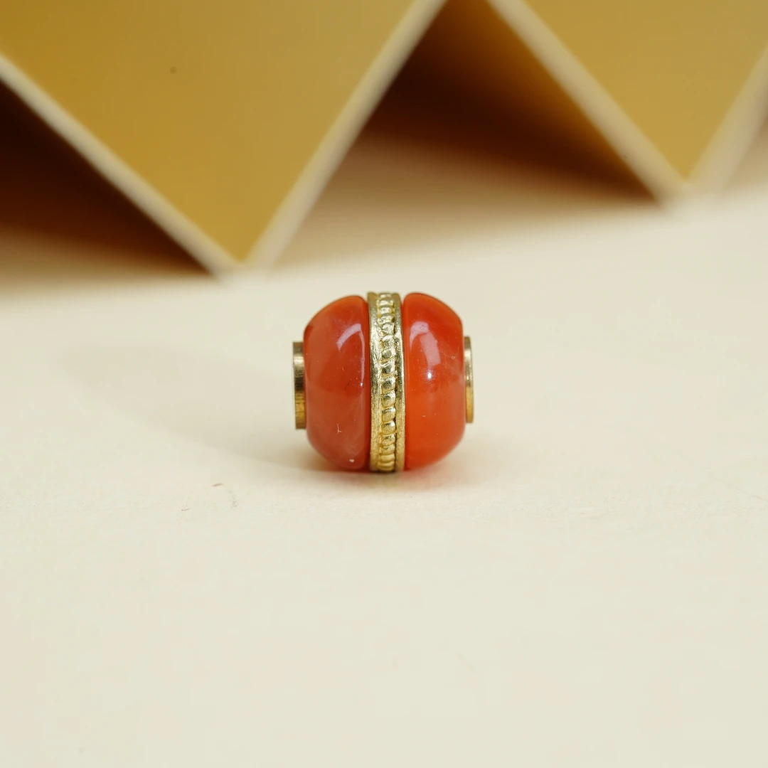 【小北珠宝】南红路路通吊坠16-20K01X851【多样性发一件】约8*8mm