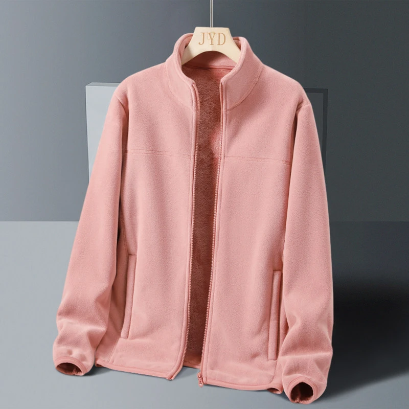 奥粒绒抓绒衣外套男女加绒加厚保暖休闲夹克秋冬开衫卫衣夹克