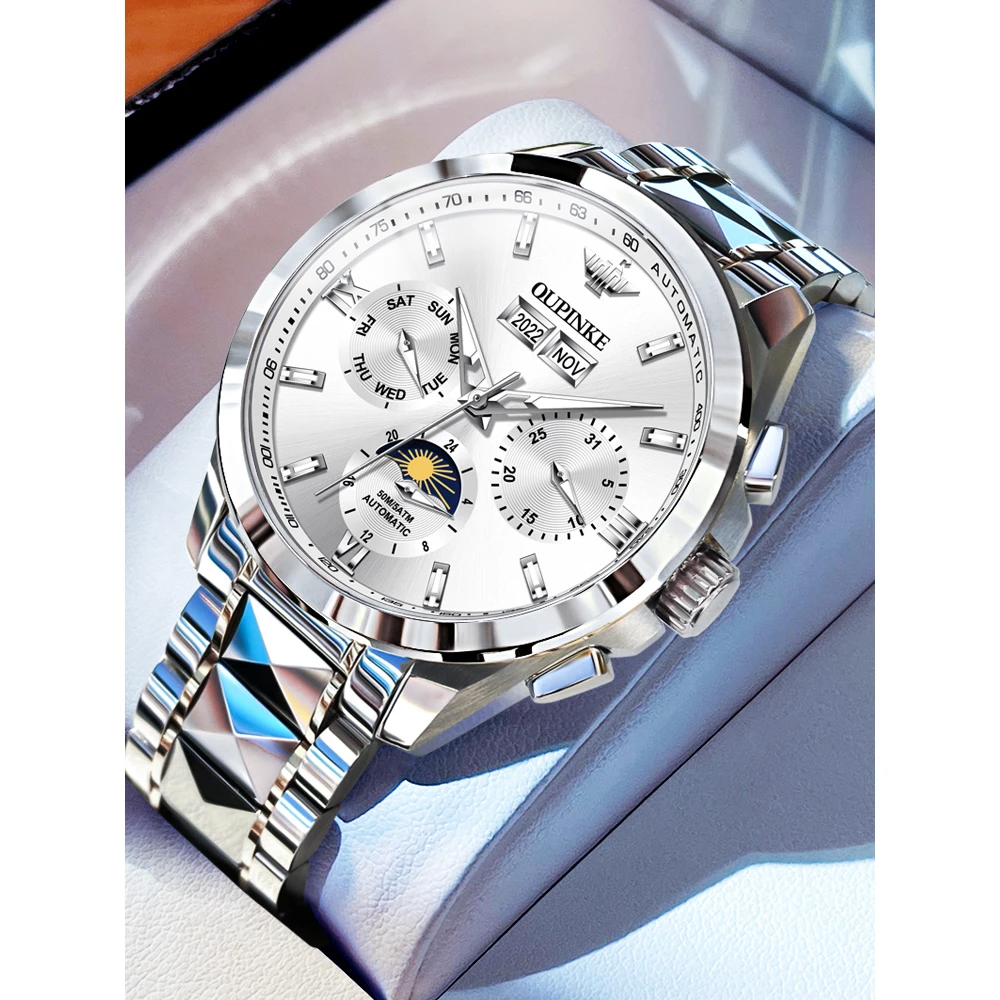 瑞士男士手表正品机械表全自动品牌名表多功能手表男款十大