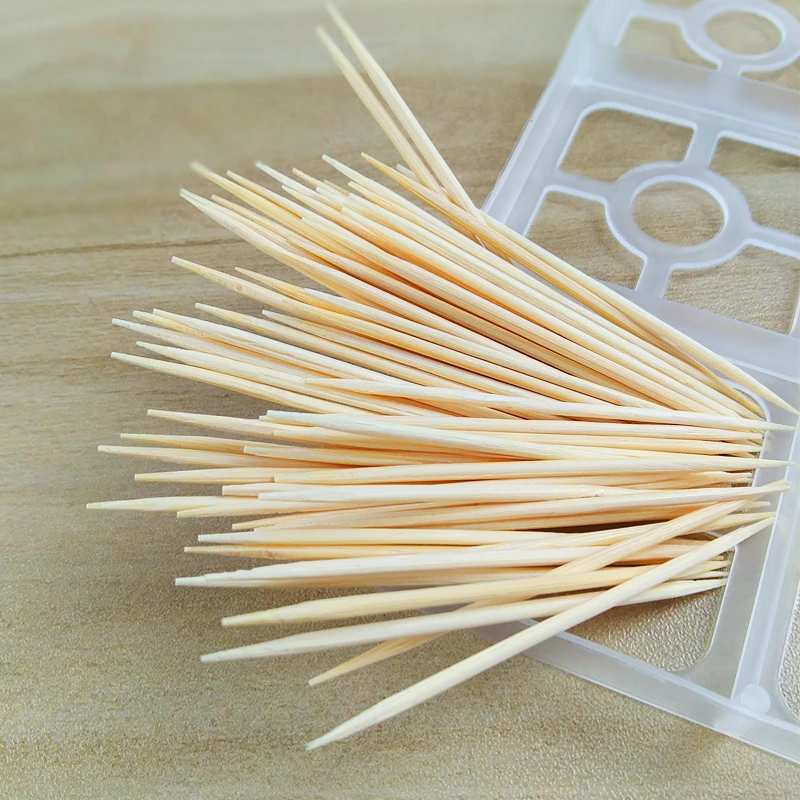2.3元发4大包一次性牙签家用酒店商用餐厅饭店双头单头尖细竹刀具