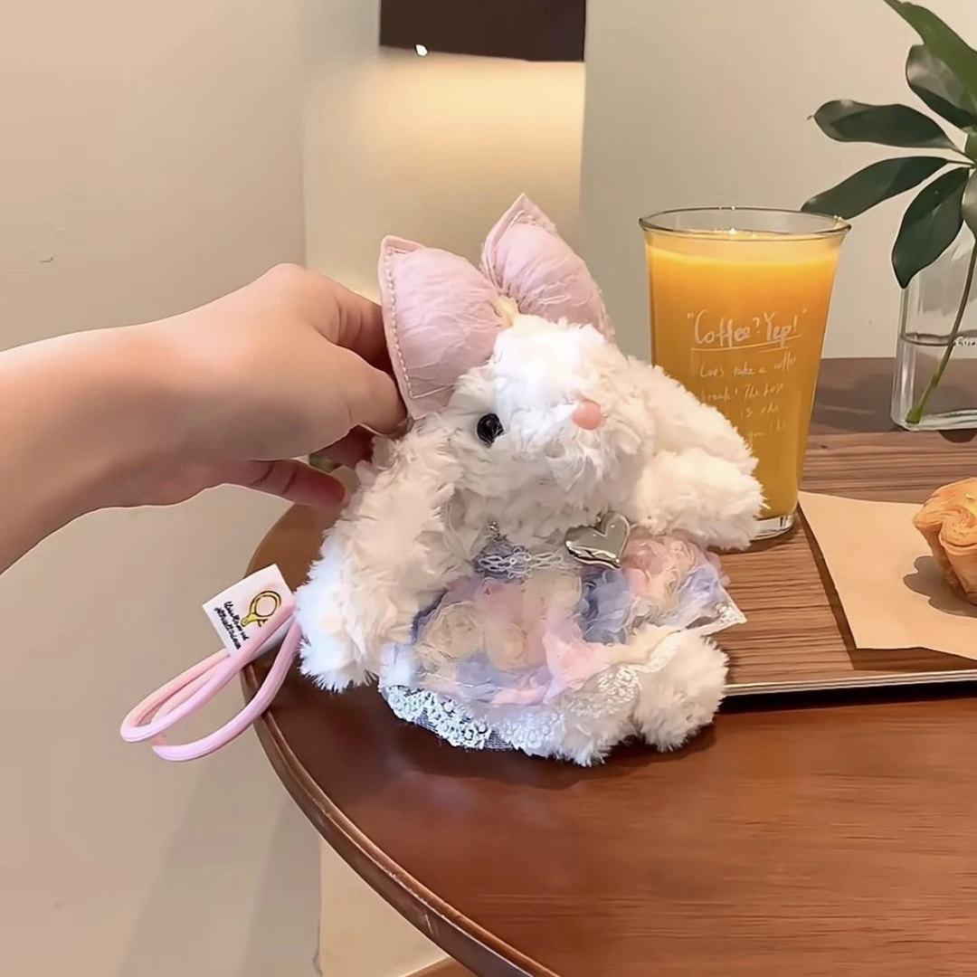 甜美圣诞垂耳兔玩偶毛绒兔子公仔高颜值挂饰挂件钥匙扣可爱礼物