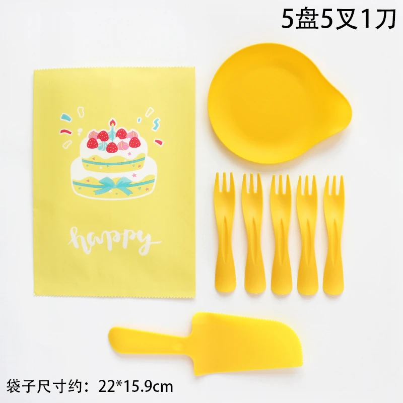 塑料盘云朵盘水滴盘可定款 一次性刀叉盘 餐具 生日蛋糕餐盘 派对