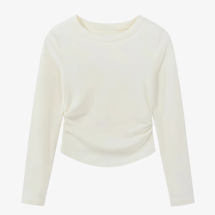 羊城故事-纯色简约圆领针织衫女秋冬修身显瘦百搭打底衫Y41045841