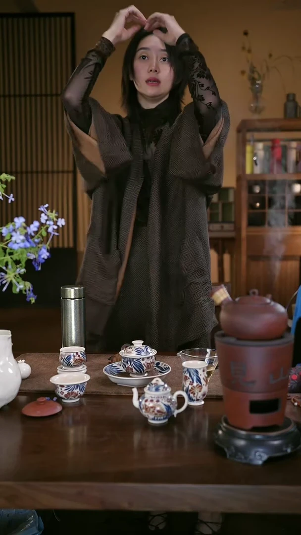 【闪购商品】憨憨-回形纹外套-壶-香云纱-