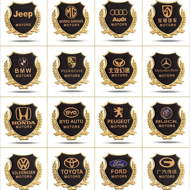 新款汽车金属车贴3D立体车标车窗贴汽车贴纸改装VIP立体车标贴