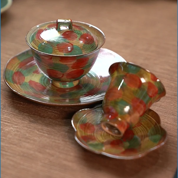 雲吉轩 缤纷世界套组系列（元宝盖碗/壶承+杯组）