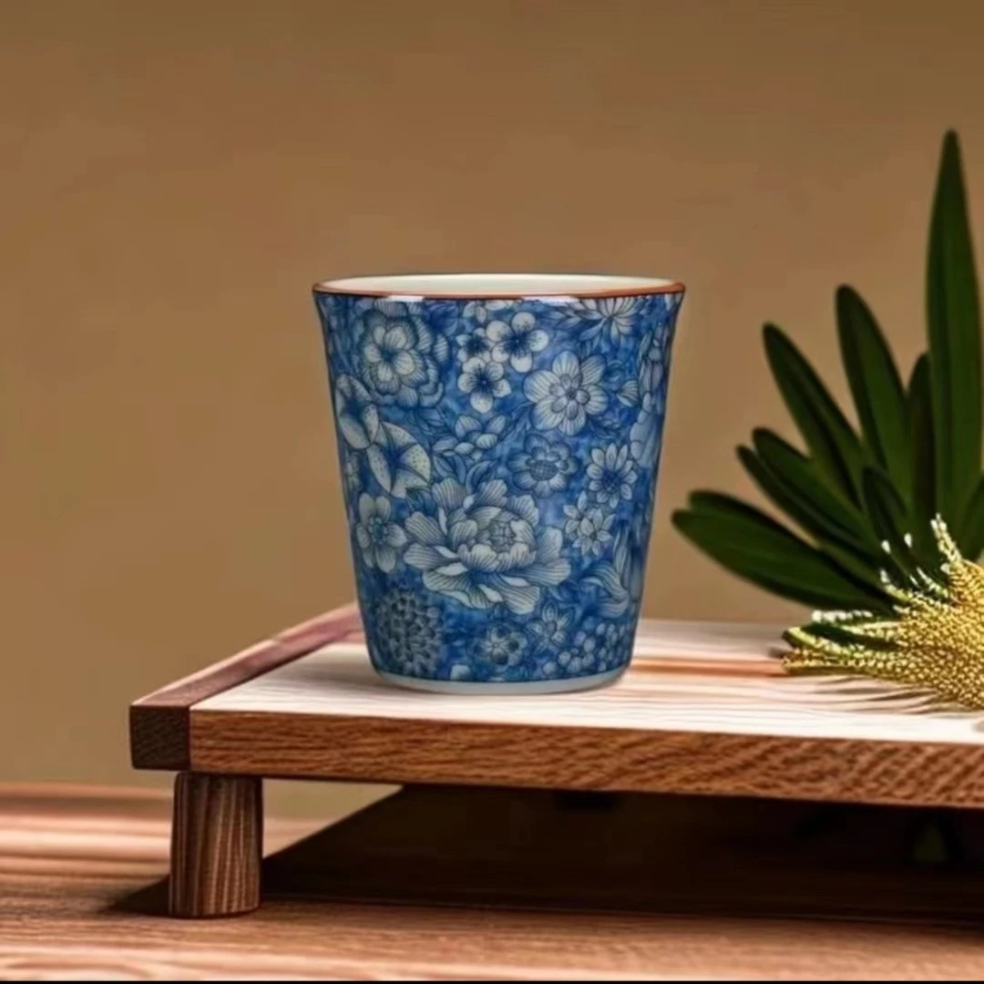 万花可乐杯 陶瓷主人杯