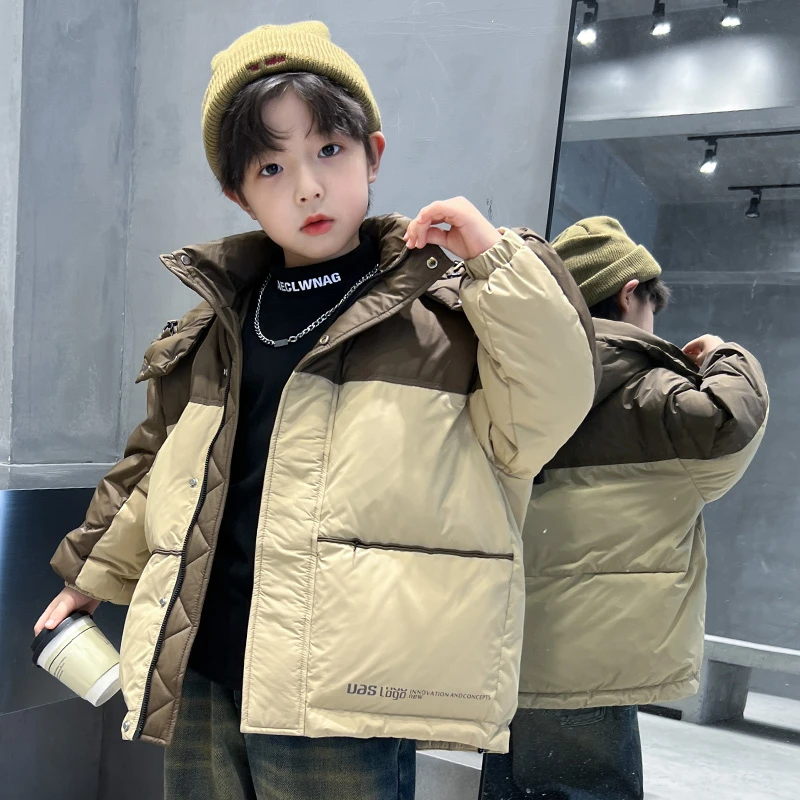童装男童羽绒服冬装2024新款冬季儿童白鸭绒加厚外套中大童男孩潮