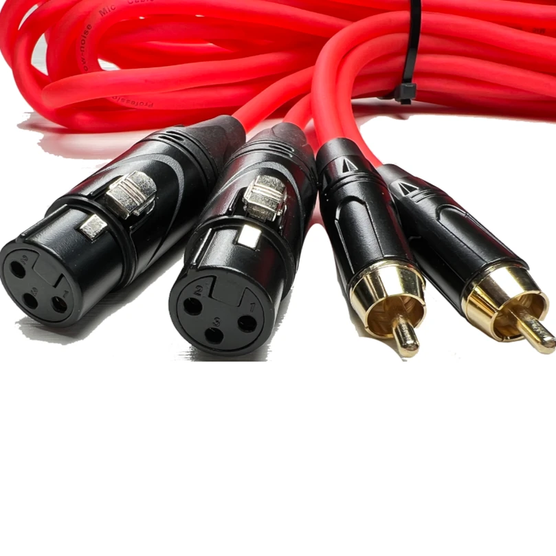 全新品牌舞台专业功放音响过机线一组四米卡农转莲花专业调音台