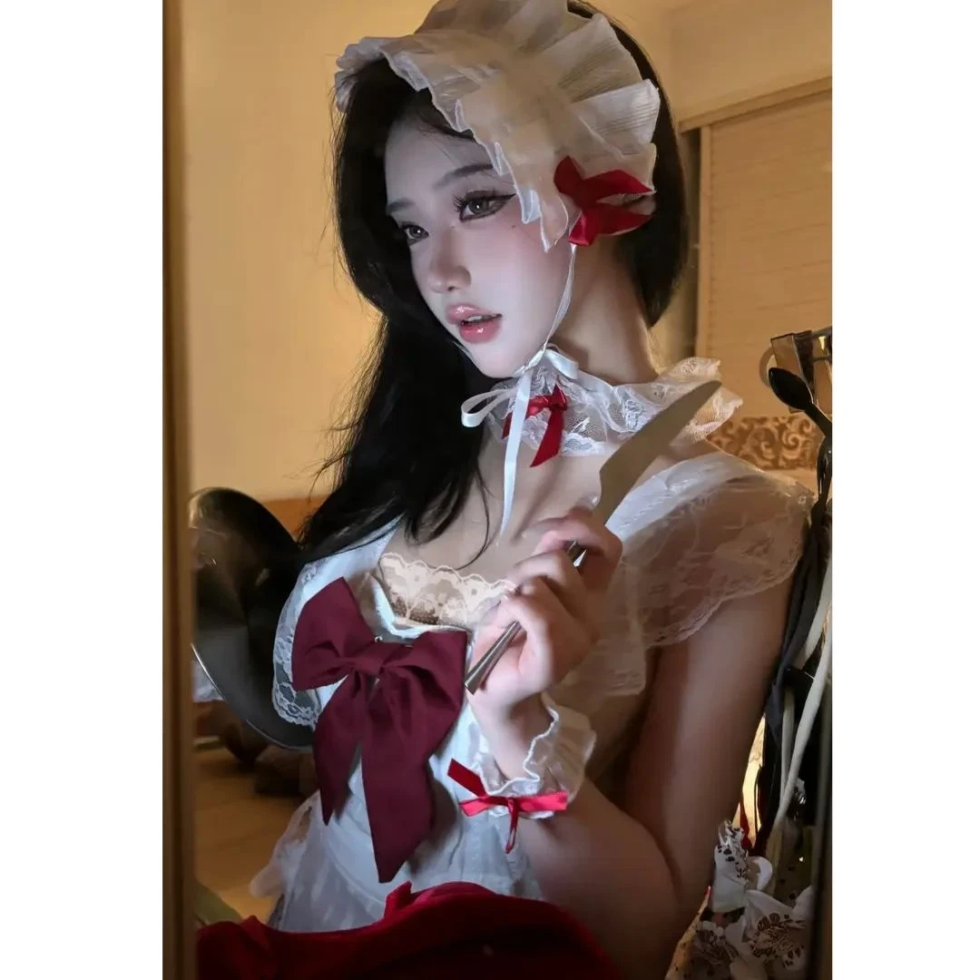 爱意入侵：请吩咐我！法式超仙少女甜美爱心蝴蝶结睡裙性感纯欲风