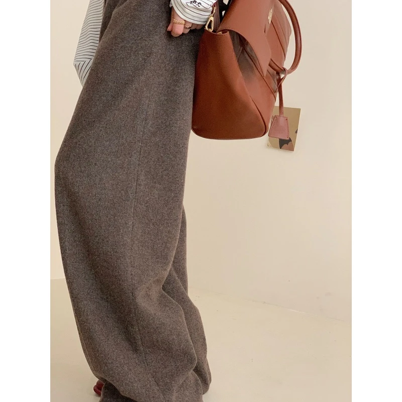 LUO/巨好款AT THE BAGE老钱风轻奢高品质西服毛呢裤 韩代长裤女