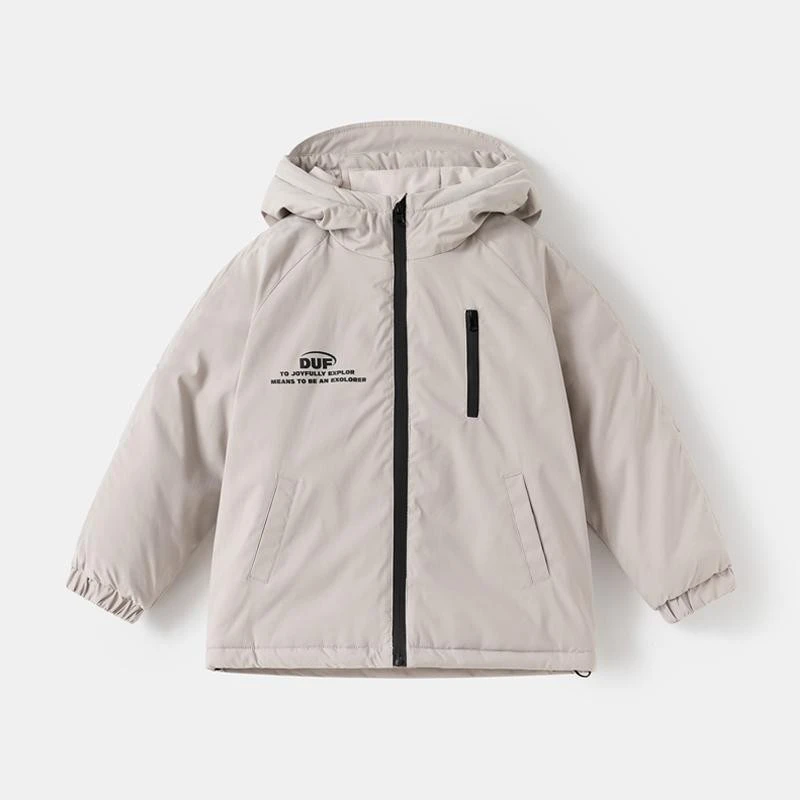 外贸童装中大童儿童棉衣外套冬装 儿童帅气连帽棉袄保暖衣冲锋衣