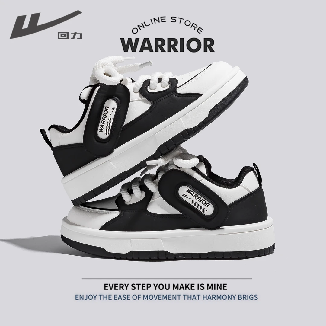Warrior/回力2024春季新款休闲女鞋百搭板鞋厚底潮流港风小众潮鞋