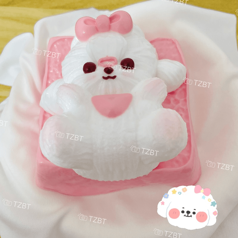【马尔济斯狗加厚吐司】【爆浆奶油感/慢回弹】纯手工DIY食品硅胶捏捏