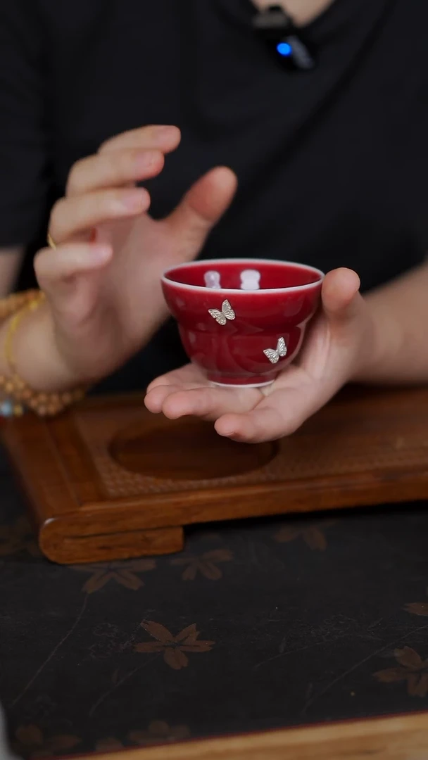 【闪购商品】朗红  葫芦主人杯 银蝴蝶