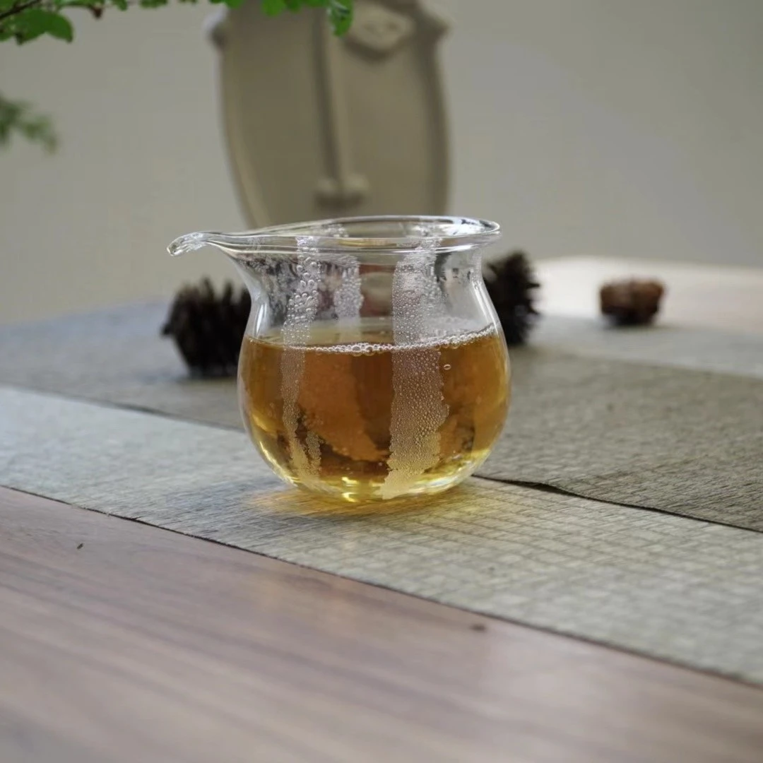 与鹿手工琉璃气泡公杯茶具茶海