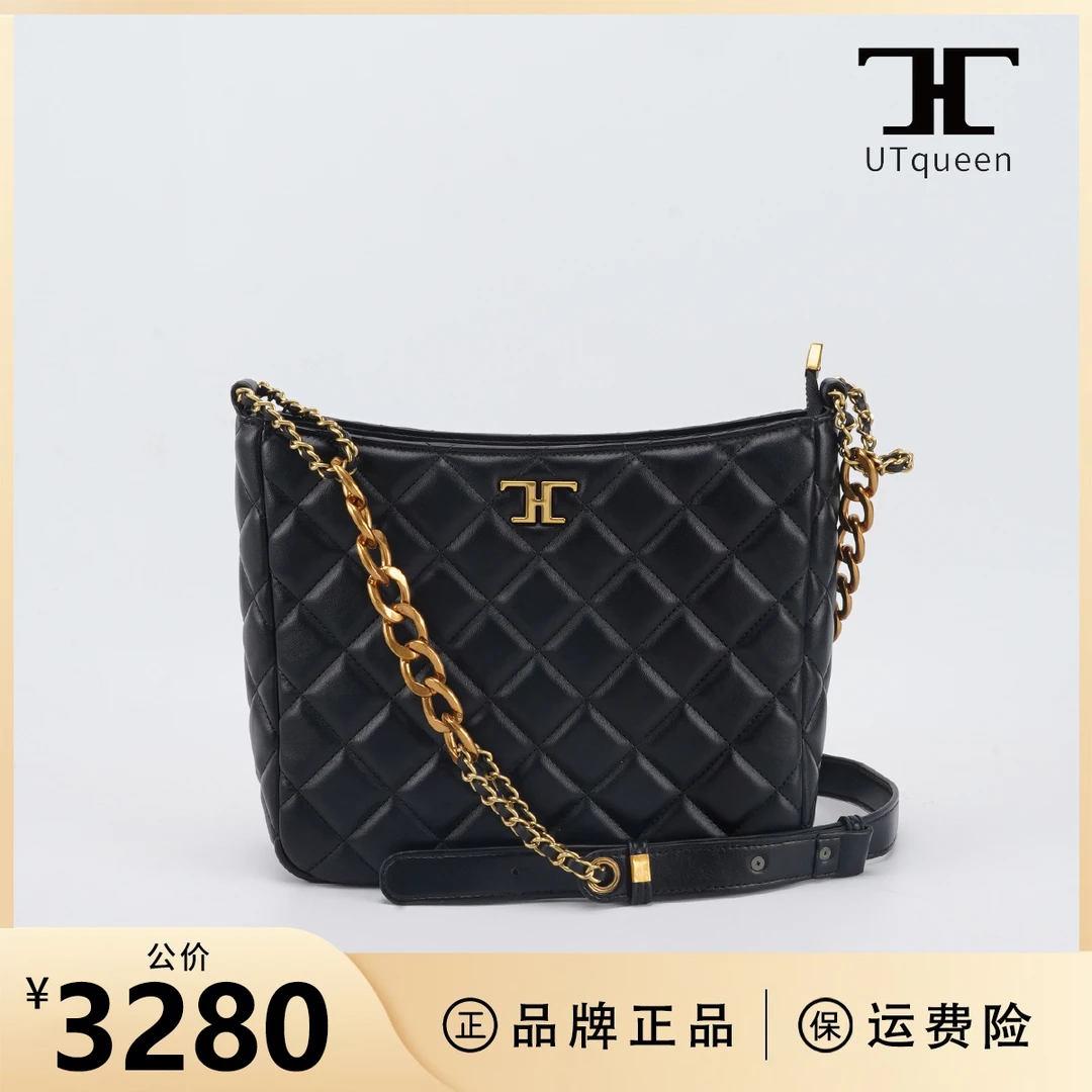 全新未使用  UTqueen carry super 托特包单肩斜挎包黑金色