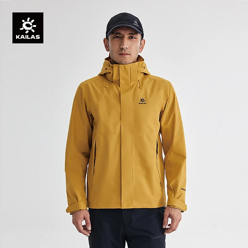KAILAS凯乐石户外男款猎风冲锋衣防风防水连帽单层防泼水冲锋衣