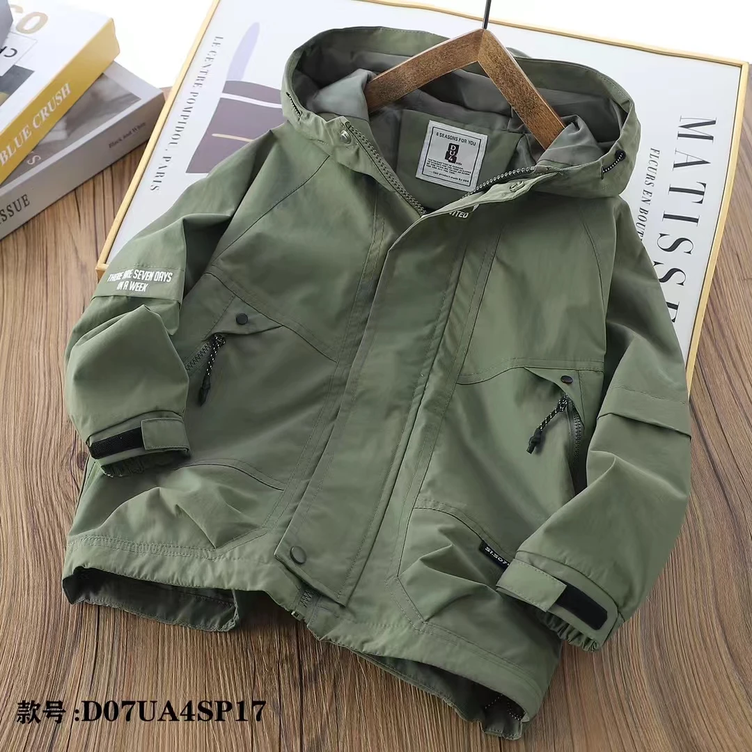 男女童休闲百搭户外宽松连帽外套4SP17