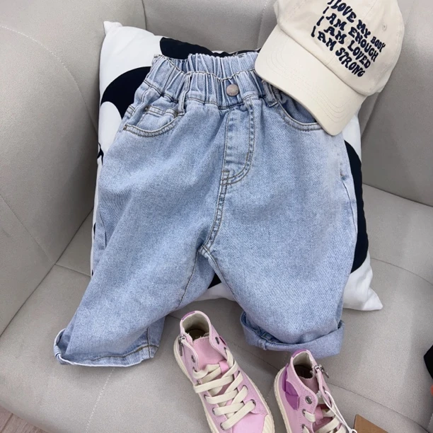 小智同学夏季牛仔中裤88266 宠粉棉牛仔五分裤百搭韩版牛仔裤裤子