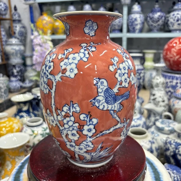 冰梅花瓶摆件，中国风花瓶摆件……