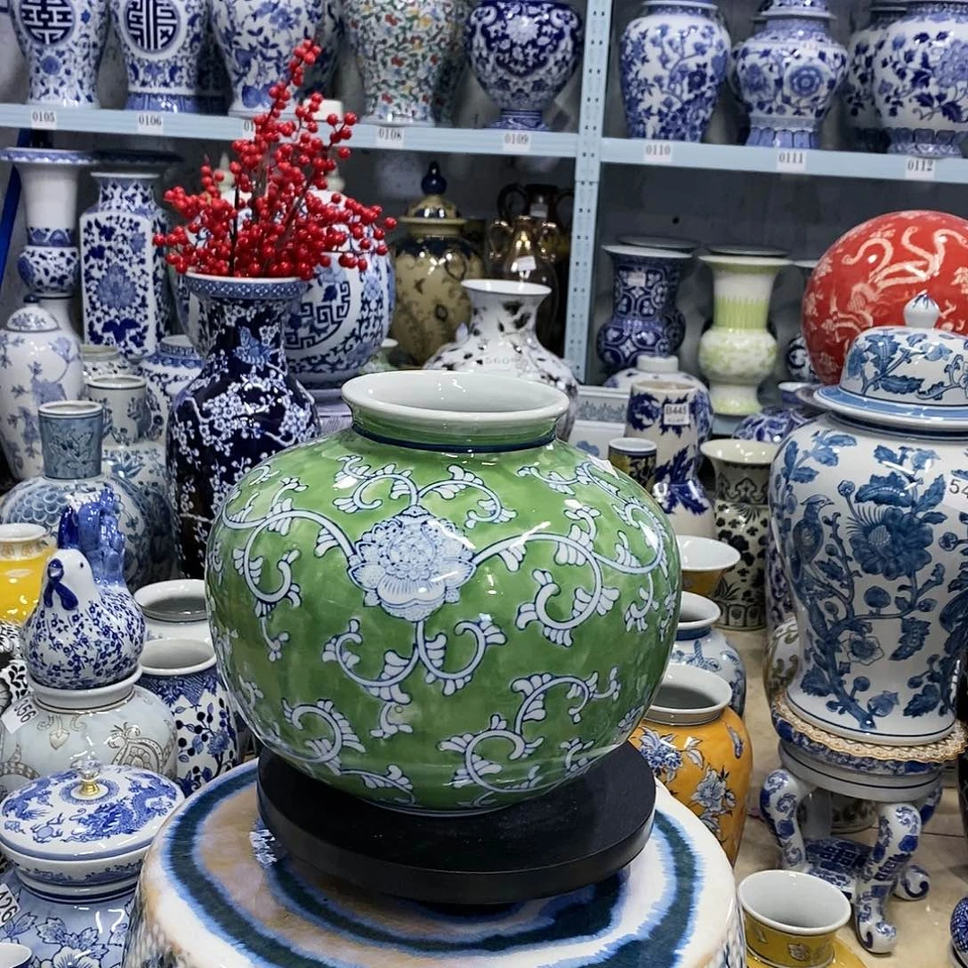 【闪购商品】摆件微瑕大肚瓶摆件瓷器高度20口11