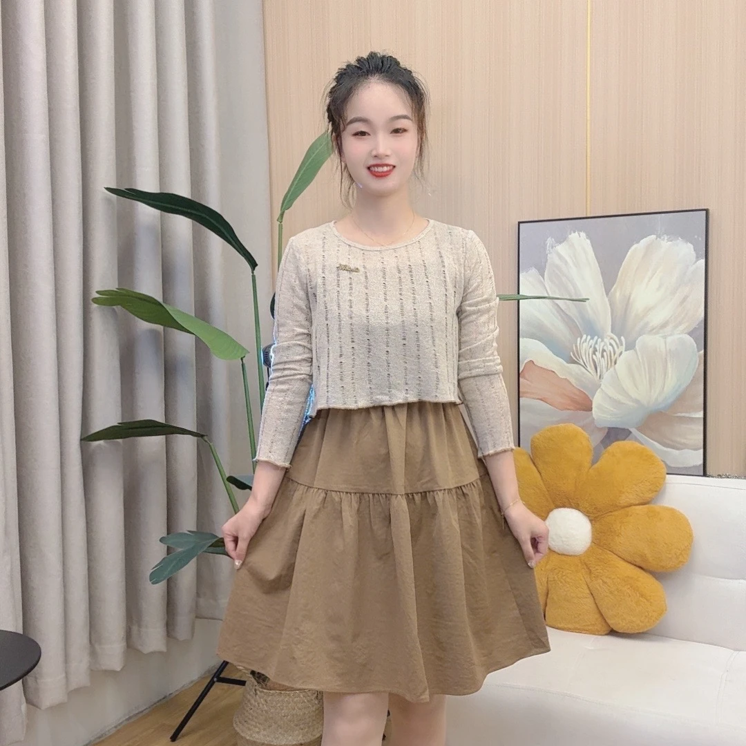 秋季套装韩版时尚简约通勤两件套连衣裙