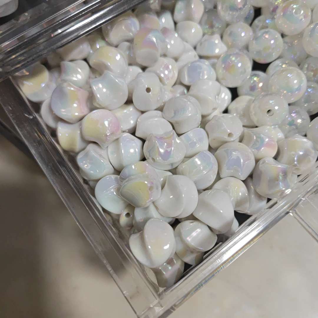 【白色、透明小份合集】diy手工串珠配件，亚克力珠子，手链珠子，下单
