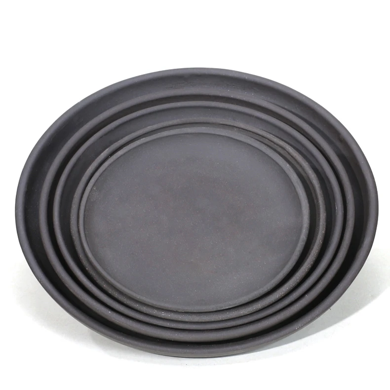 宜兴紫砂陶瓷圆形大中小号花盆托盘盆托花托底盘盆托底碟